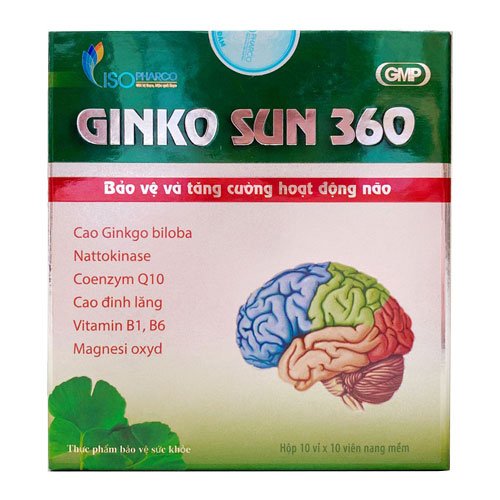 Ginko Sun 360 - Hỗ trợ làm tăng cường tuần hoàn não