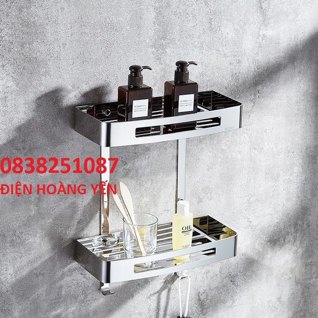[HCM]Kệ 2 tầng bằng inox 304 đựng gia vị sữa tắm dầu gội trong nhà bếp nhà tắm...