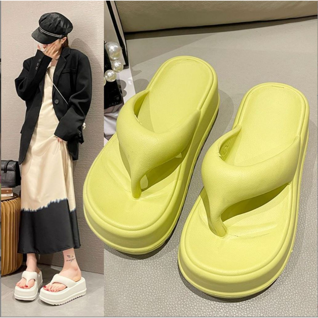 [HCM] Dép Kẹp Nữ Thời Trang Đế Cao 5cm Chất EVA Siêu Nhẹ