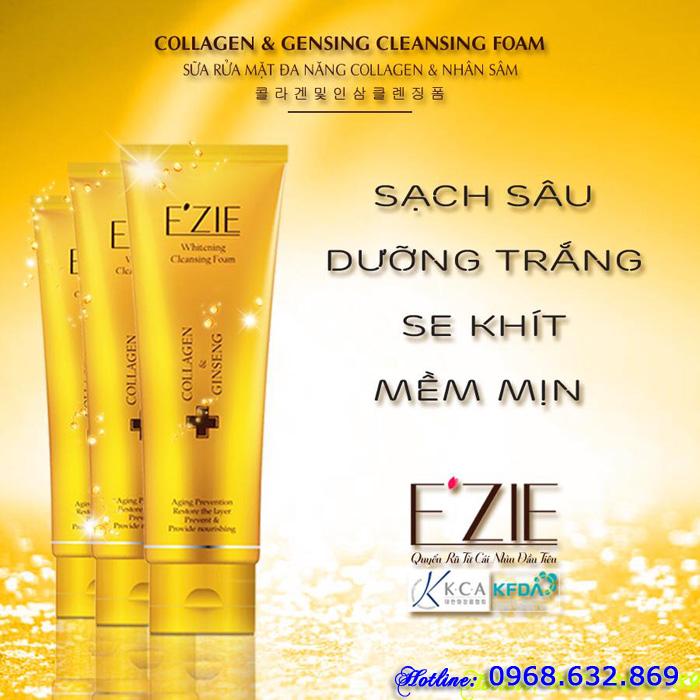 [HCM]Sữa rửa mặt đa năng Collagen và Nhân Sâm EZIE Hàn Quốc (130ml)