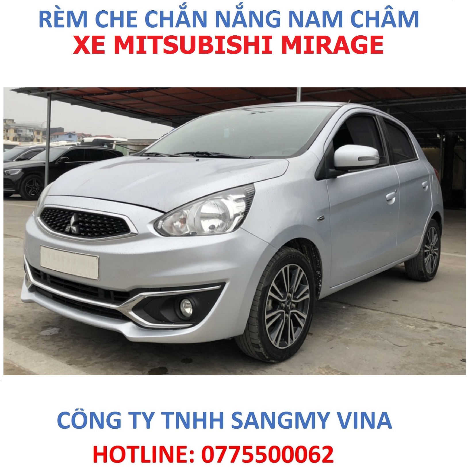Rèm che chắn nắng nam châm xe Mitsubishi Mirage