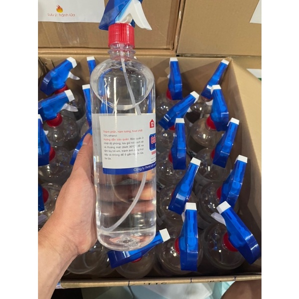 Dung dịch rửa tay Cồn Kháng khuẩn 70 Độ chai 1000Ml .