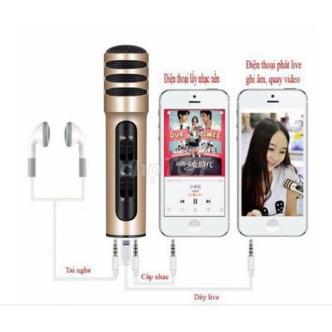 MIC LIVE STREAM THU ÂM C7 ĐẦY ĐỦ PHỤ KIỆN