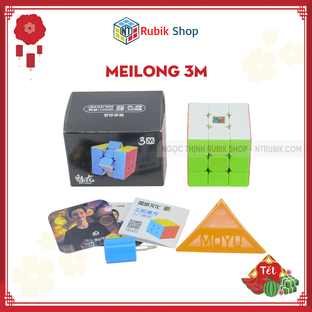 Rubik 3x3x3 Moyu Meilong 3M Stickerless (Hãng mod nam châm)