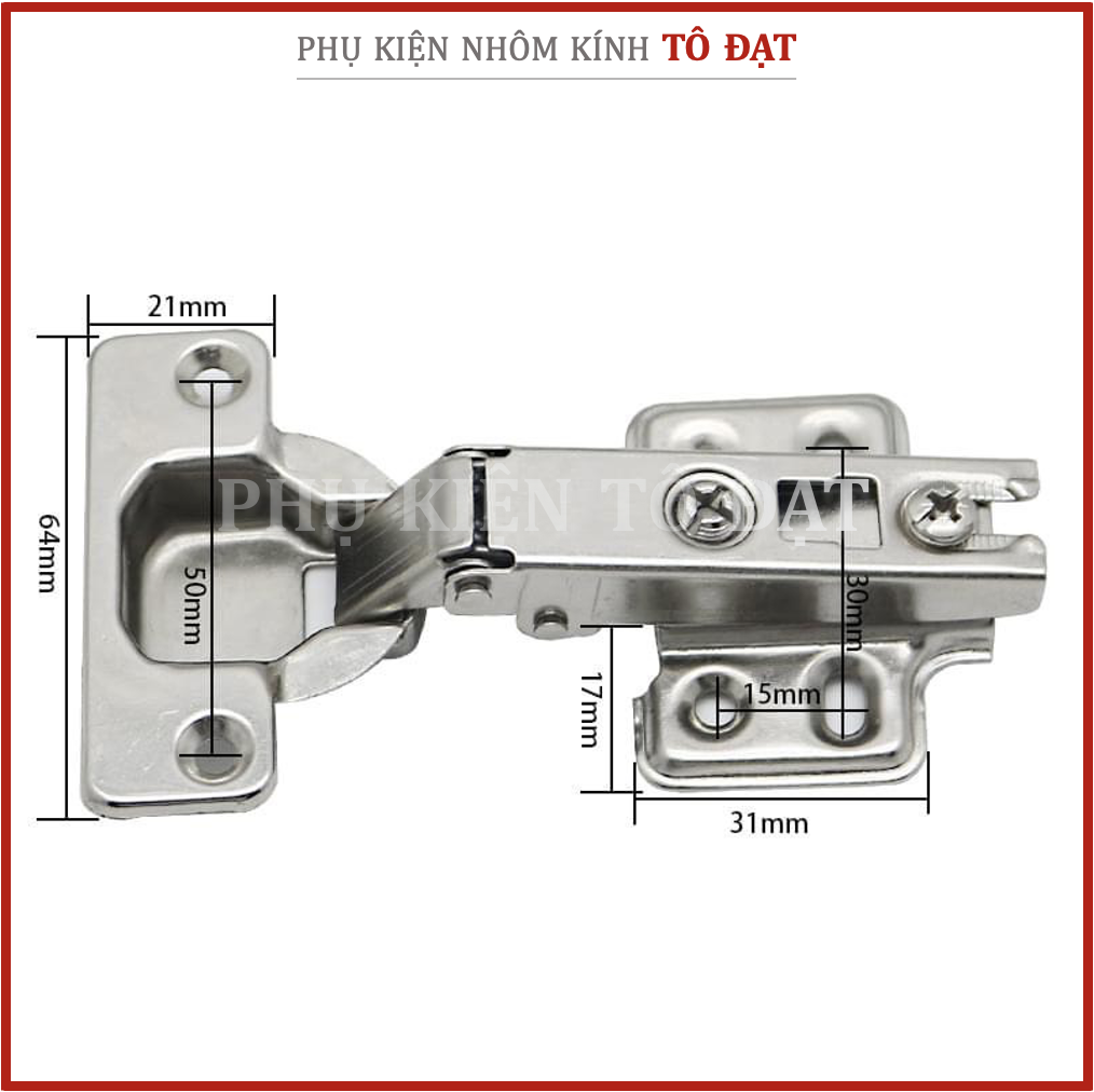Bản lề bật hơi cửa tủ có giảm chấn (thẳng, cong vừa, cong nhiều)