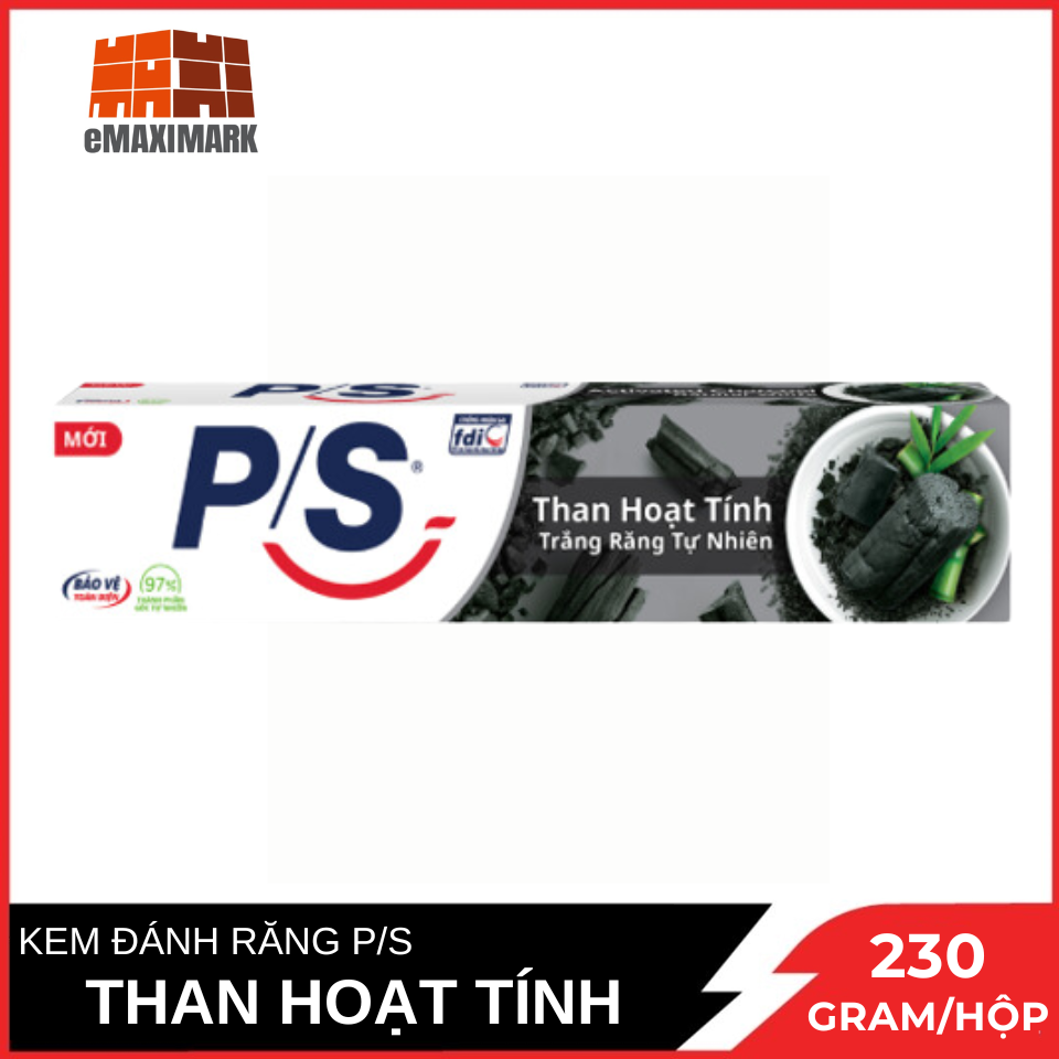 Kem Đánh Răng P/S Than Hoạt Tính Hộp 230G