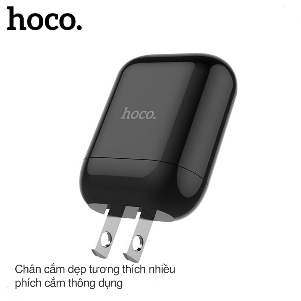 Dock Sạc Nhanh Hoco HK2 3.4A tương thích rộng nhiều thiết bị Iphone ipad Samsung Huawei Xiaomi quạt mini máy phun sương