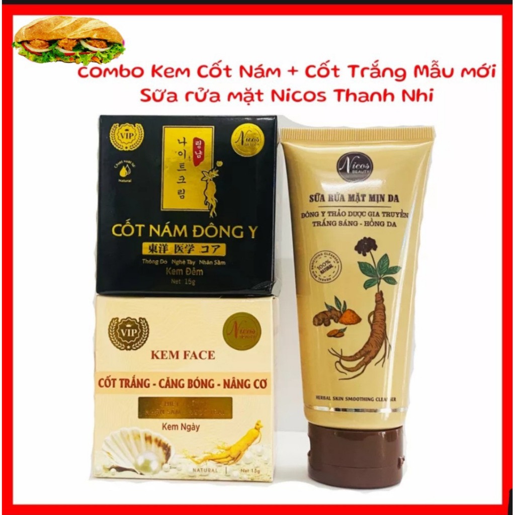 (MẪU MỚI) Cốt Nám Đông Y Nicos (Chính Hãng 100%)- Thanh Nhi (tặng sửa rữa mạt) ừ