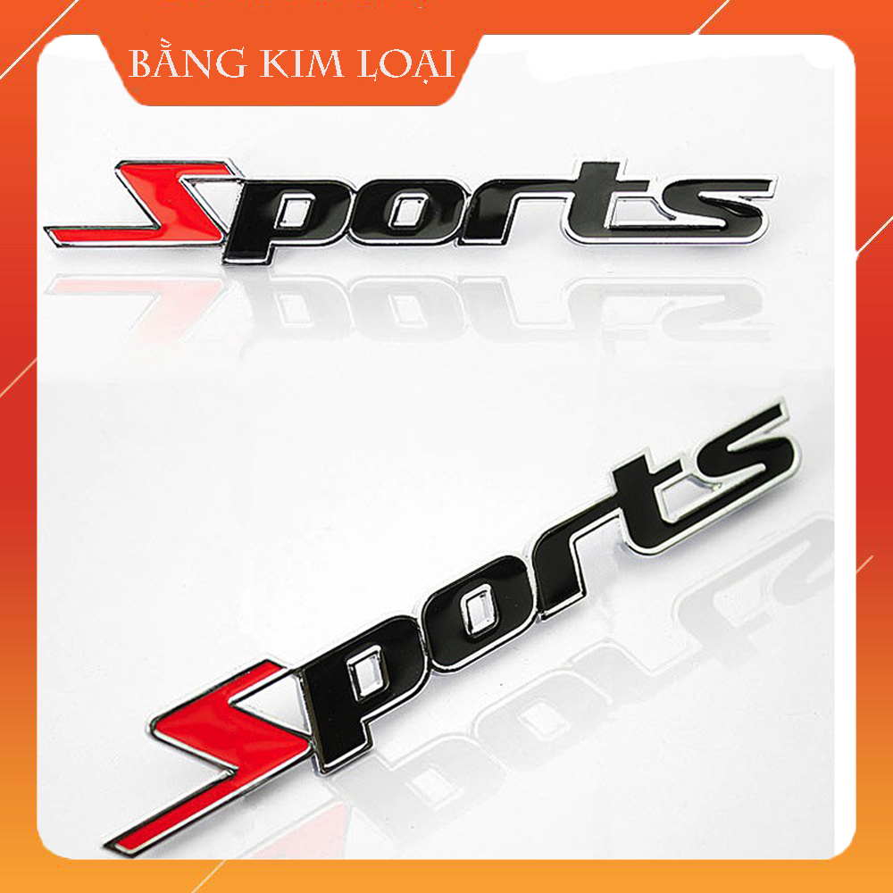 Tem chữ Sport thể thao dán xe ô tô