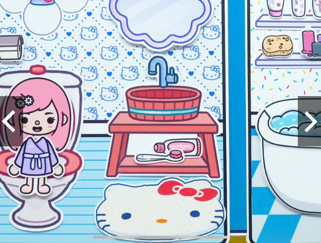 Ngôi nhà búp bê giấy Hello Kitty House