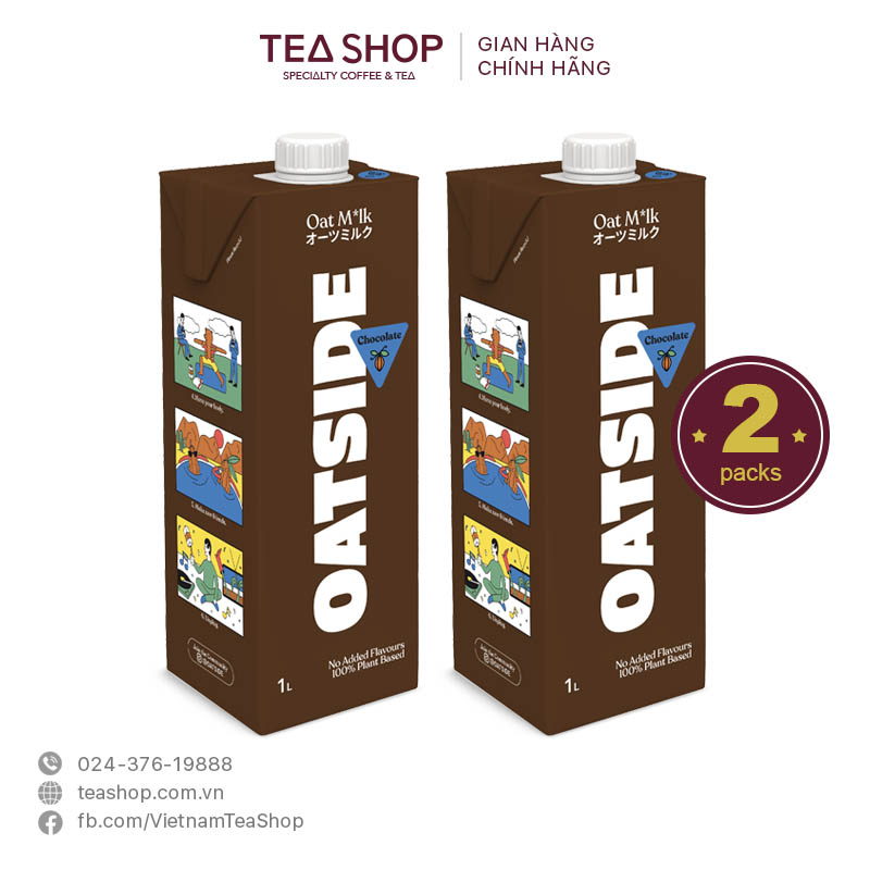 [COMBO 2 HỘP] Sữa yến mạch OATSIDE Chocolate (2 x 1L)