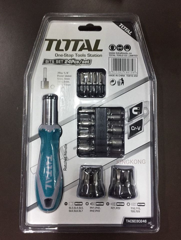 Bộ mũi vít 24 chi tiết Total TACSD30246