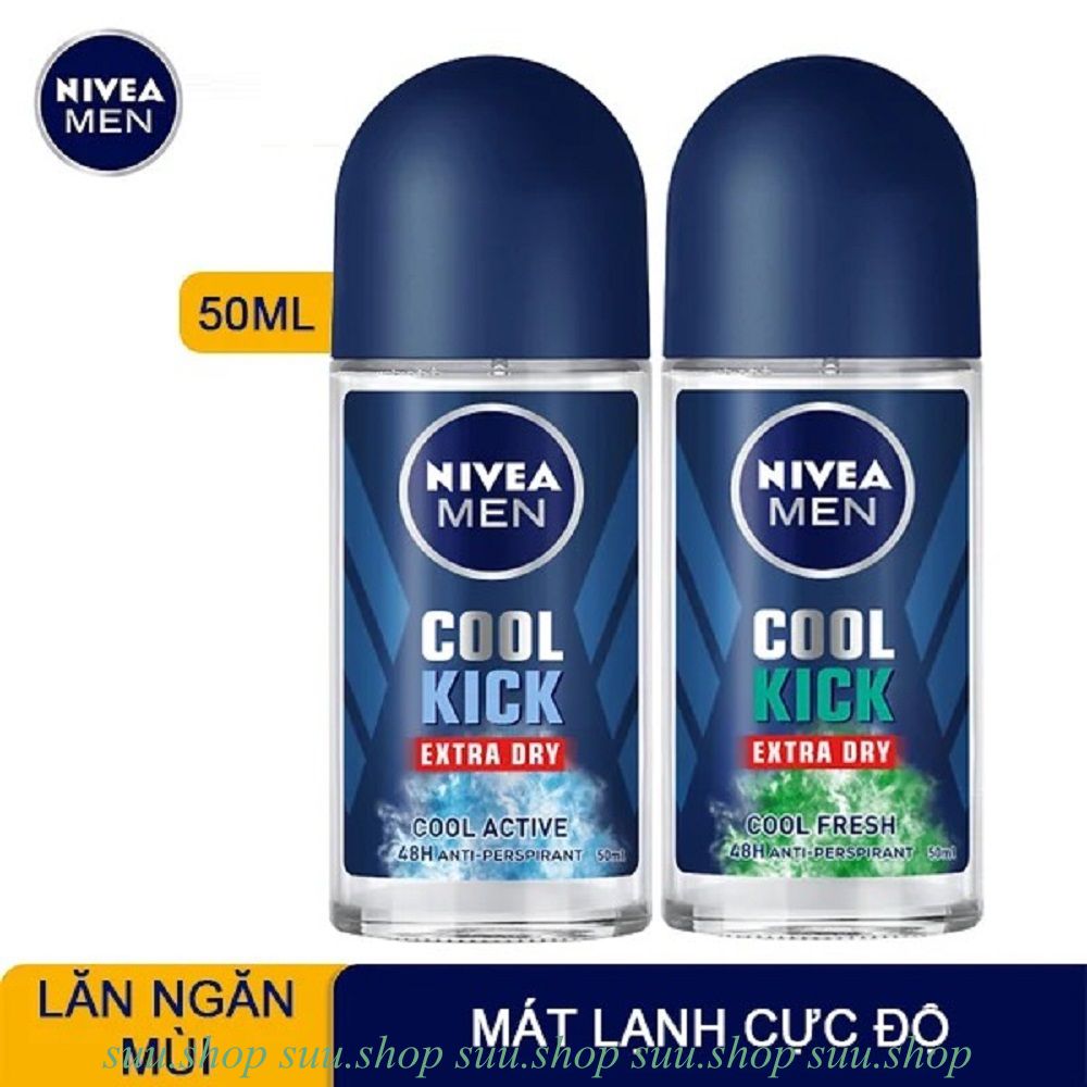 Lăn Khử Mùi Nivea Nam 50ml Cool Kick Mát Lạnh