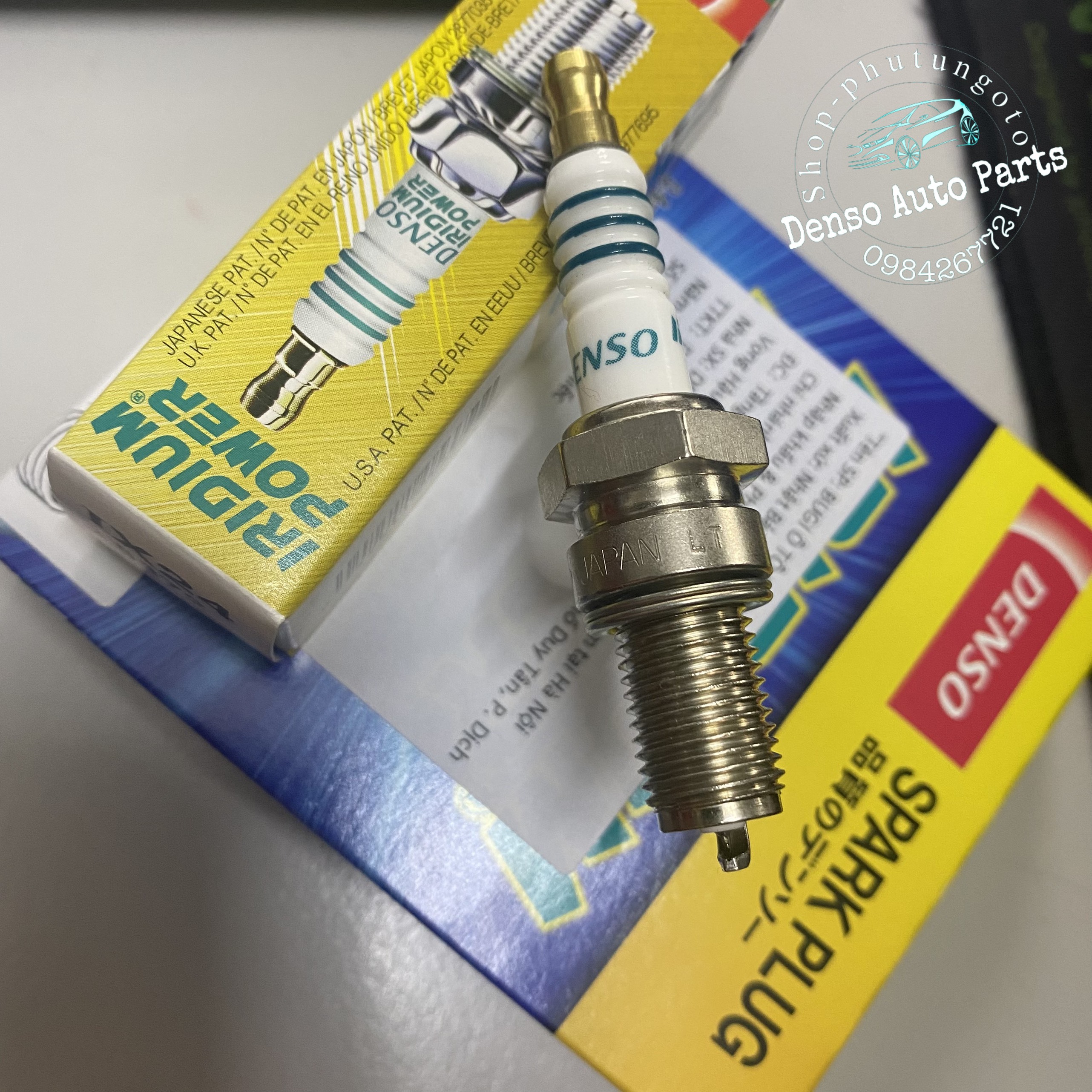 Bugi Denso Iridium power IX24 cho xe Suzuki GN 125, SYM HUSKY và SYM Wolf (1 chiếc)