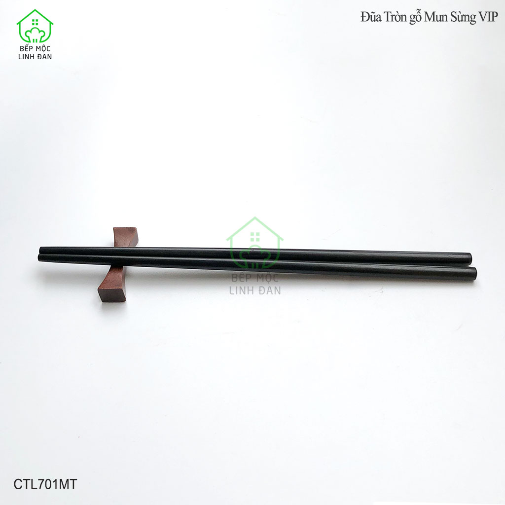 Đũa Gỗ Mun Sừng Cao Cấp Siêu Sạch [CTL701MT] Bộ 10 Đôi Tròn