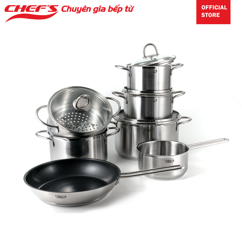 Bộ nồi 7món nấu bếp từ CHEF'S EH-CW7Plus