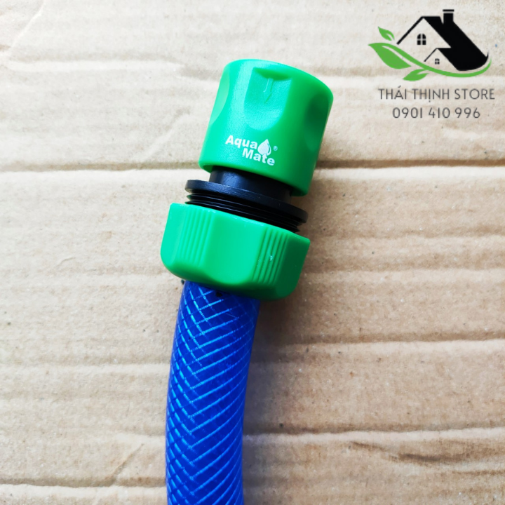 Cút nối nhanh kết nối ống mềm làm vườn 18-21mm và 1 đầu nối nhanh âm AQUAMATE ĐÀI LOAN W3180 - Thái Thịnh Store