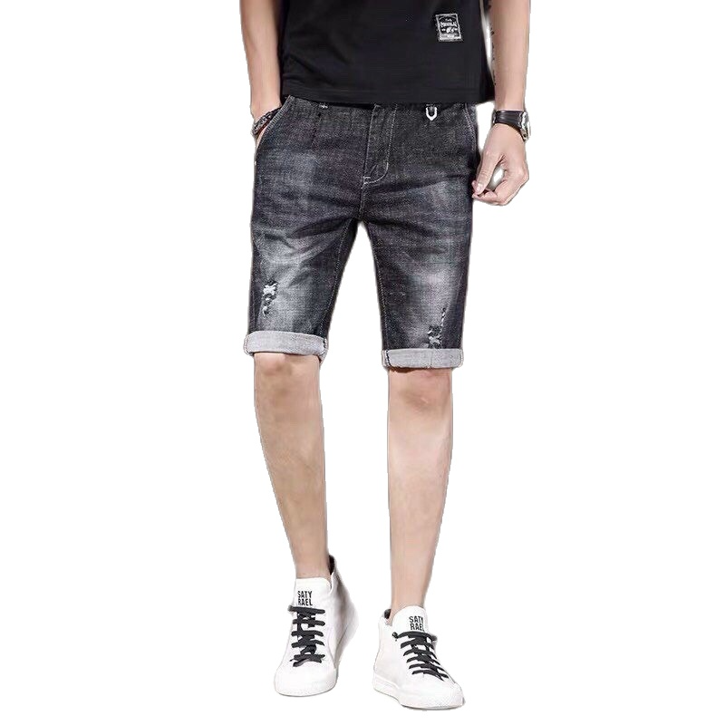 [HCM]Quần short jean nam co giãn - quần ngố nam rách gối - quần jean lửng nam thiết kế năng động phong cách hàn quốc thời trang thỏ tây shop94 ts212