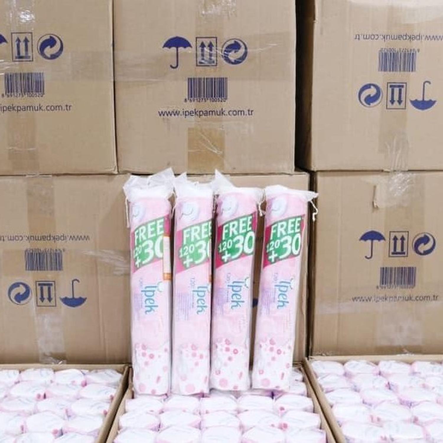 Combo Bông tẩy trang deep ipek 150 miếng (120 + 30Free)/ 130M/ 80M