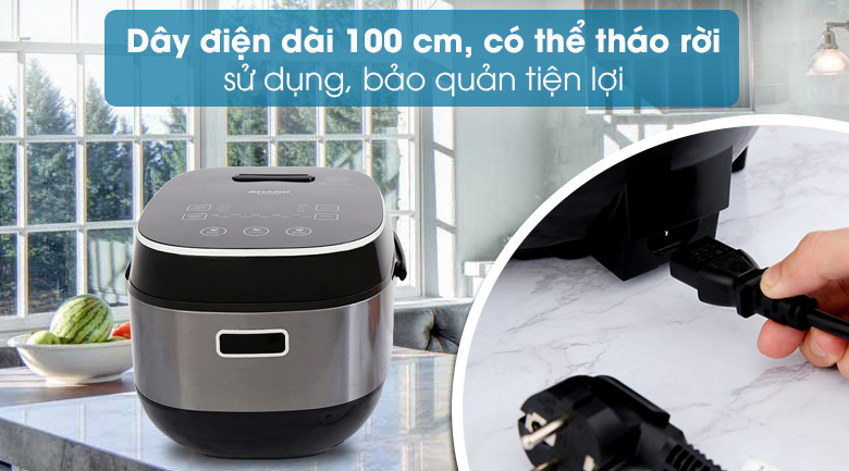 Nồi cơm cao tần Sharp 1.8 lít KS-IH191V-BK hàng chính hãng