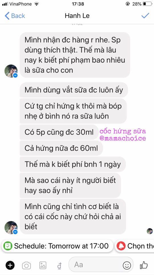 CỐC HỨNG SỮA SILICONE MAMA'S CHOICE CHÍNH HÃNG