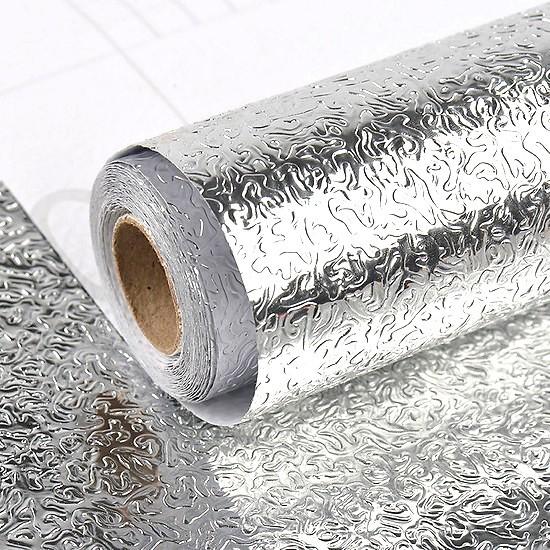 Cuộn 2 Mét Decal Giấy Dán Bếp Tráng Nhôm Cách Nhiệt
