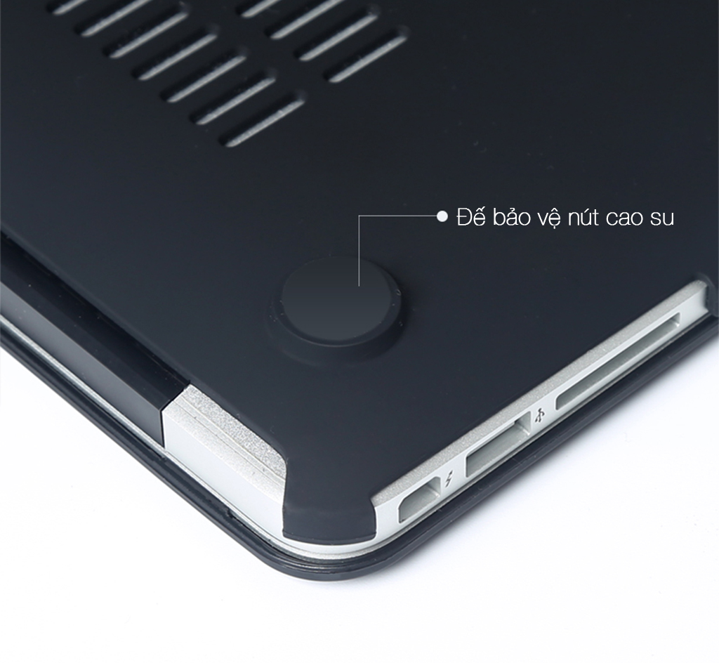 Combo Case ,Ốp + Phủ phím Macbook Màu Đen ( Tặng Nút Chống Bụi )