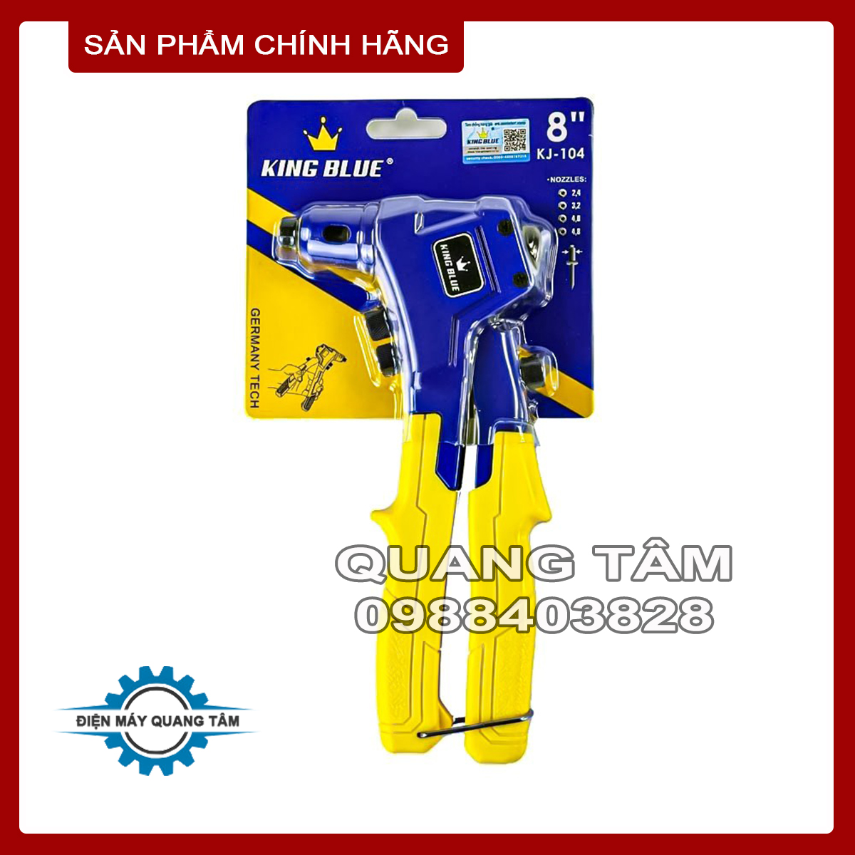 Kìm rút đinh rút trợ lực 4 đầu rút 2.4 / 3.2 / 4.0 / 4.8 kingblue kj-104