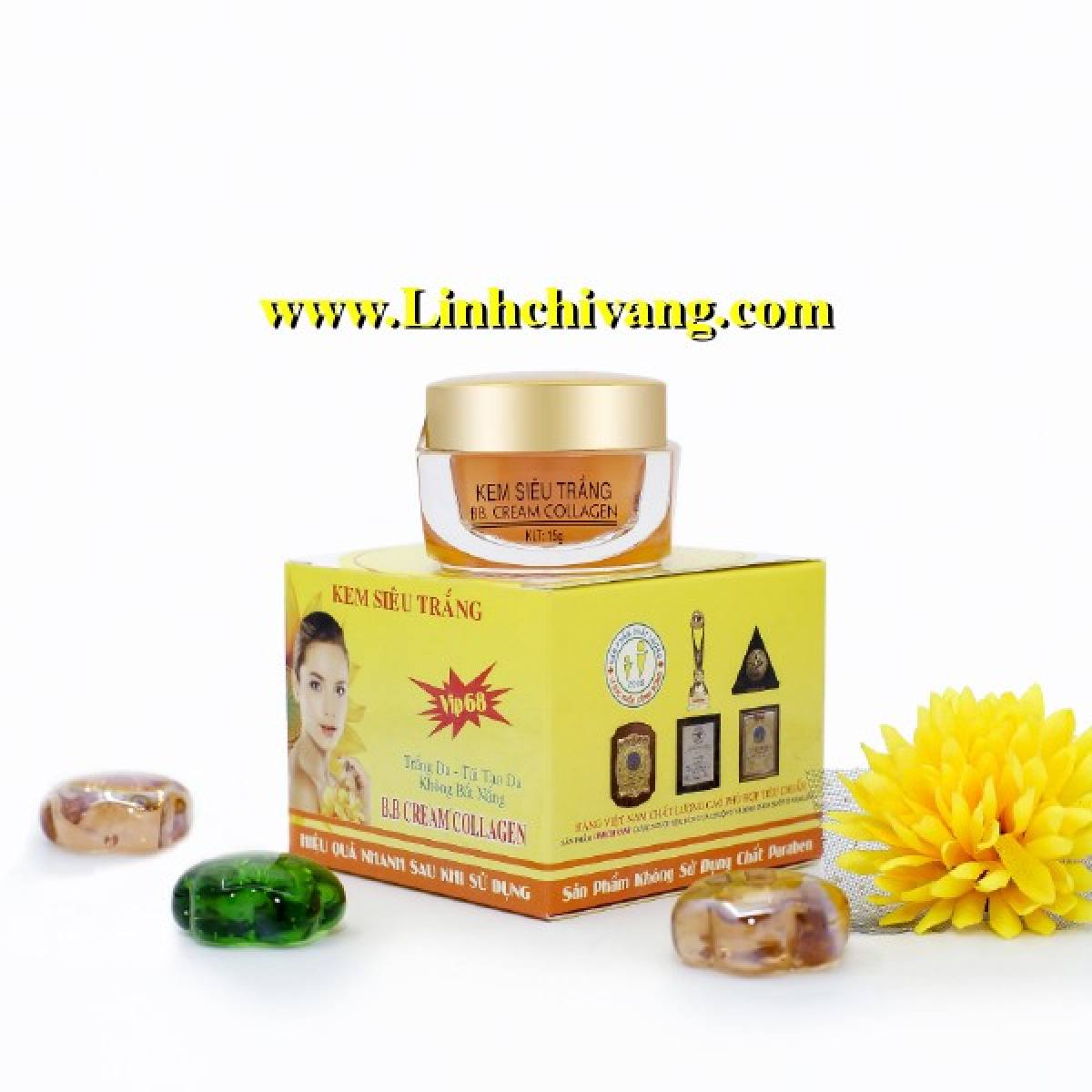 [HCM]KEM SIÊU TRẮNG LINH CHI VÀNG 15g