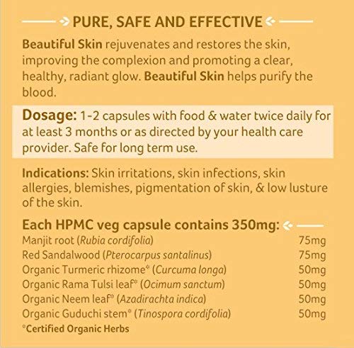 Organic India Beautiful Skin 60 Capsules Bottle