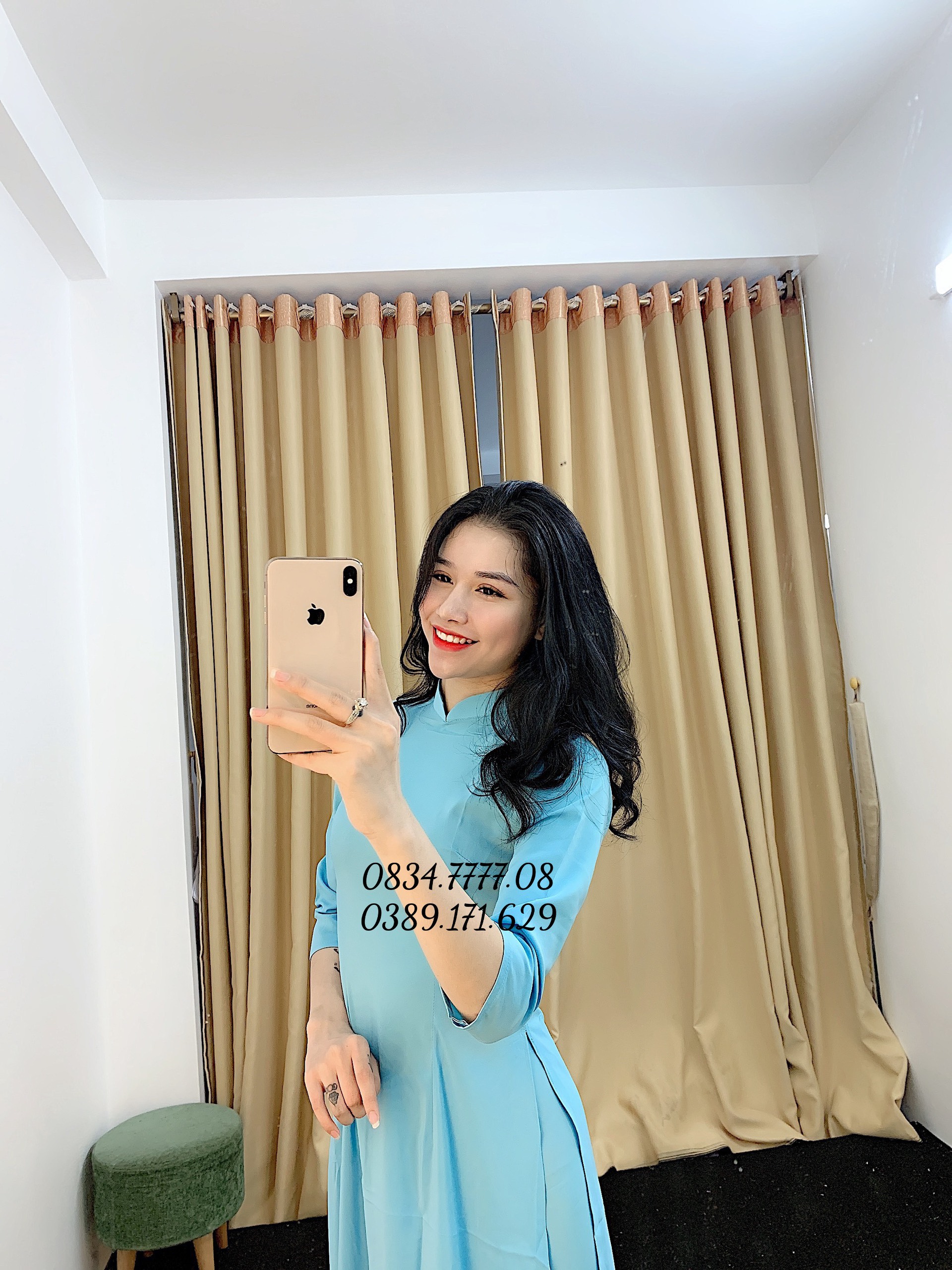 Aó dài trơn lụa nhật nhiều màu (ảnh thật tự chụp )