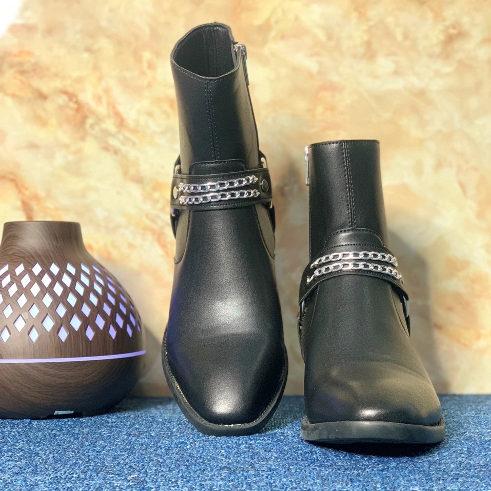 Giày Harness Boots Giày Da Bò Cao Cấp ,Bảo Hành 12 Tháng.