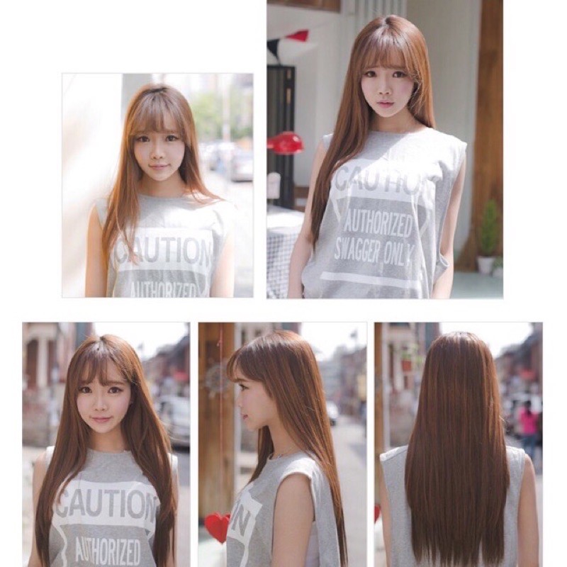 Tóc giả nữ🌸FREESHIP🌸Tóc kẹp thẳng 60cm-A10-60CM
