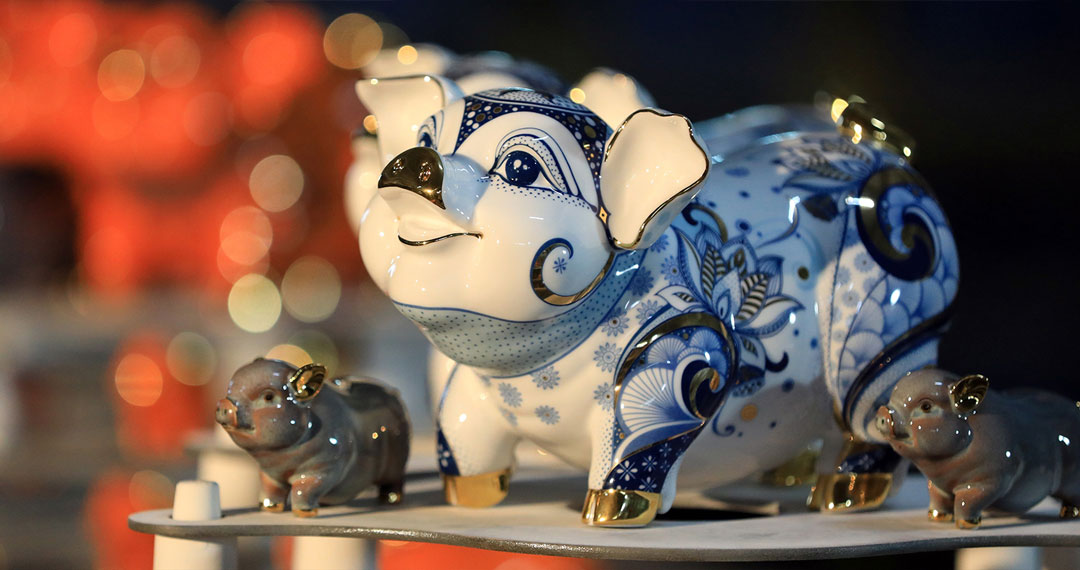 Heo Tài Lộc 9 cm - Dát vàng 24k