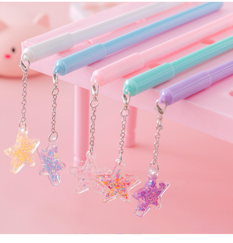 Combo 5 Bút bi nước Ngôi sao kim tuyến