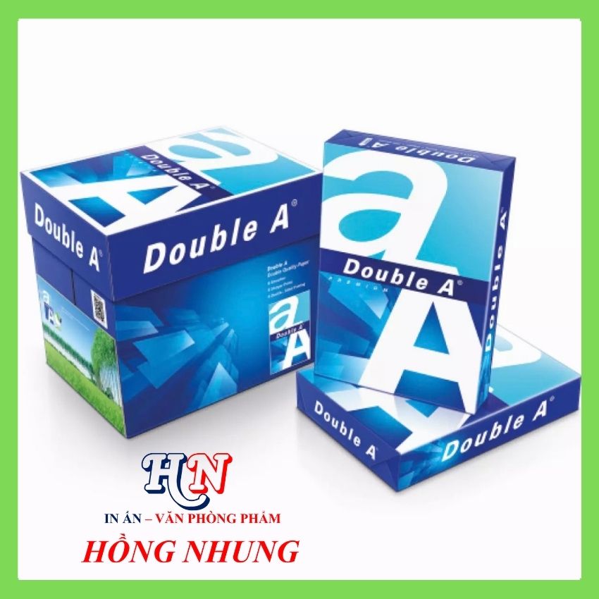 5 ram giấy double a4 định lượng 70 gsm/ 80 gsm, giấy in đẹp, không bị kẹt giấy, hàng chính hãng