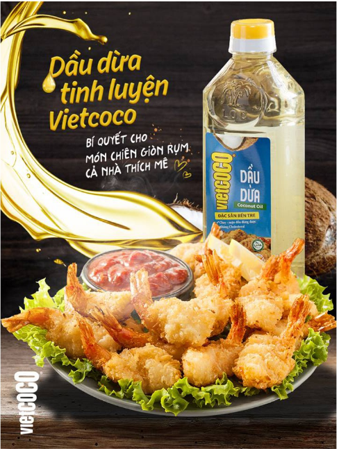 Dầu dừa tinh luyện vietcoco 1L