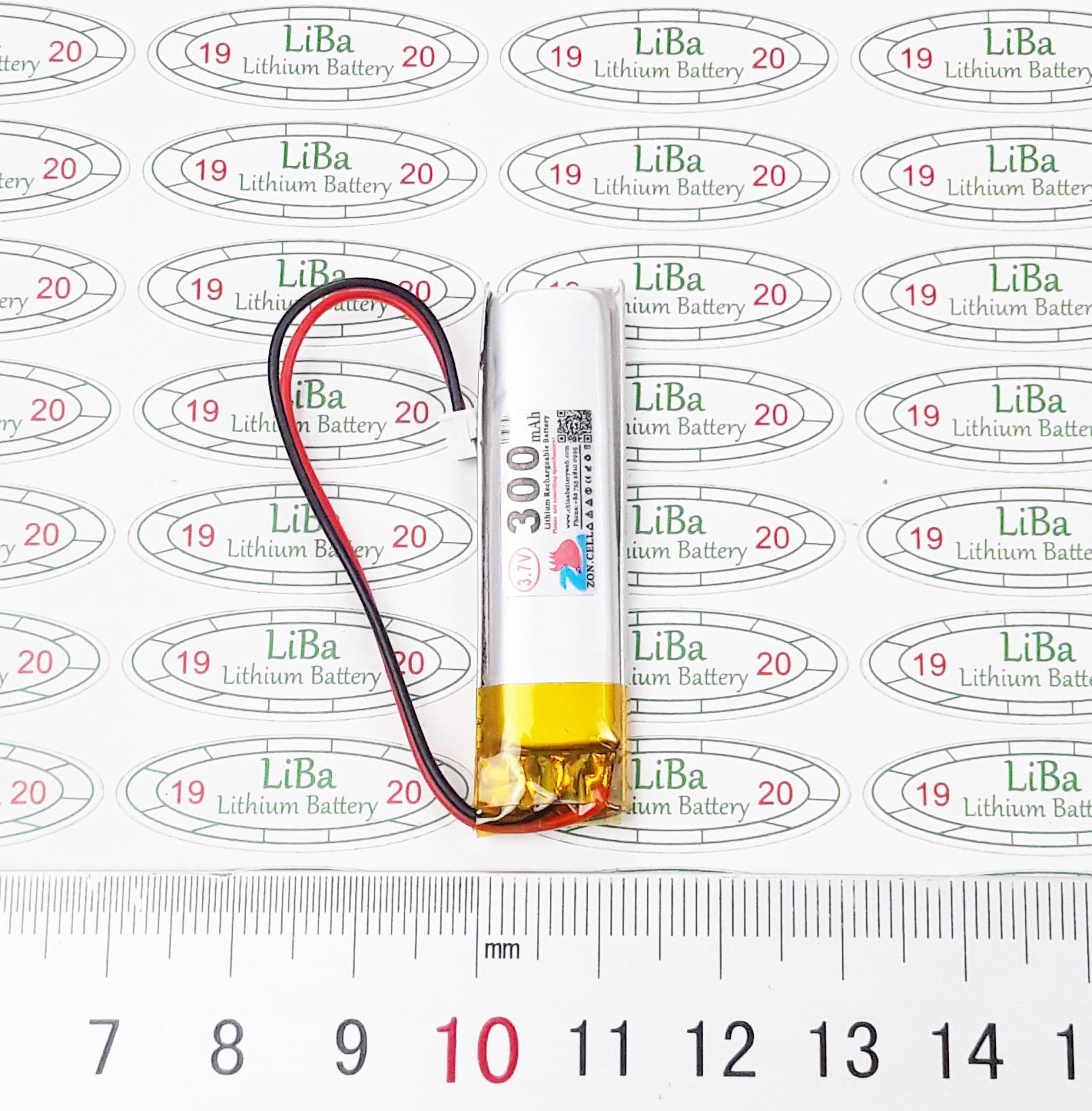 [HCM]Lithium Polyme 3.7V 300mAh 5 x 12 x 45 mm _ LiBa