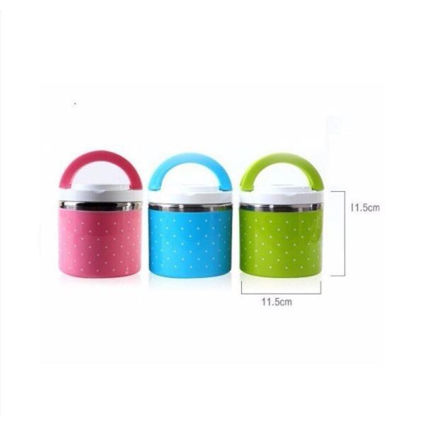 Cặp lồng cơm giữ nhiệt chấm bi 1 tầng