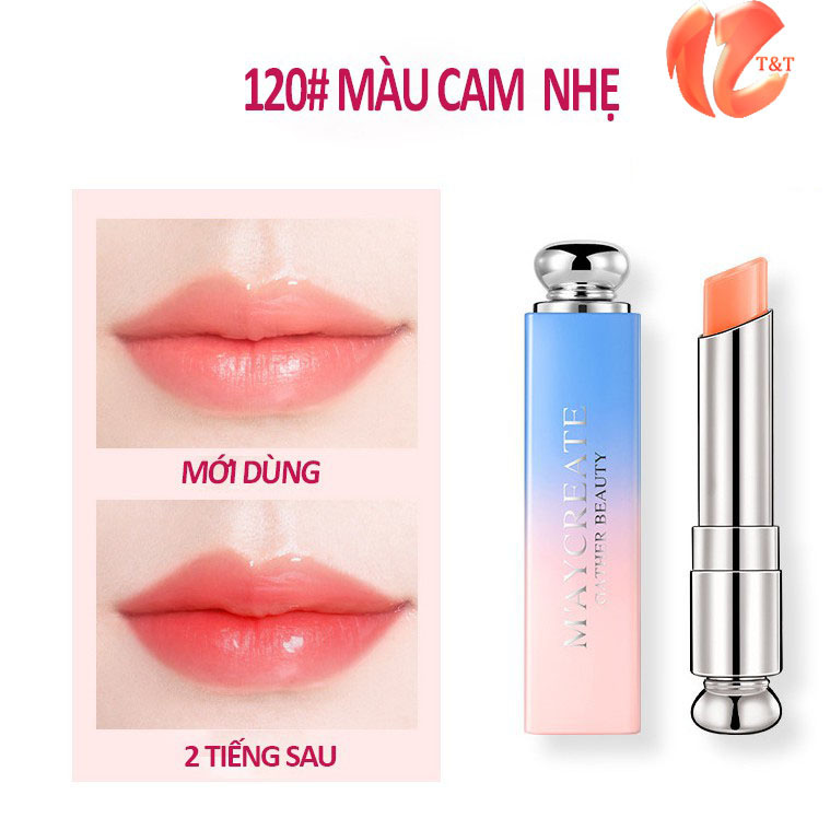 Son đổi màu dưỡng ẩm môi Maycreate