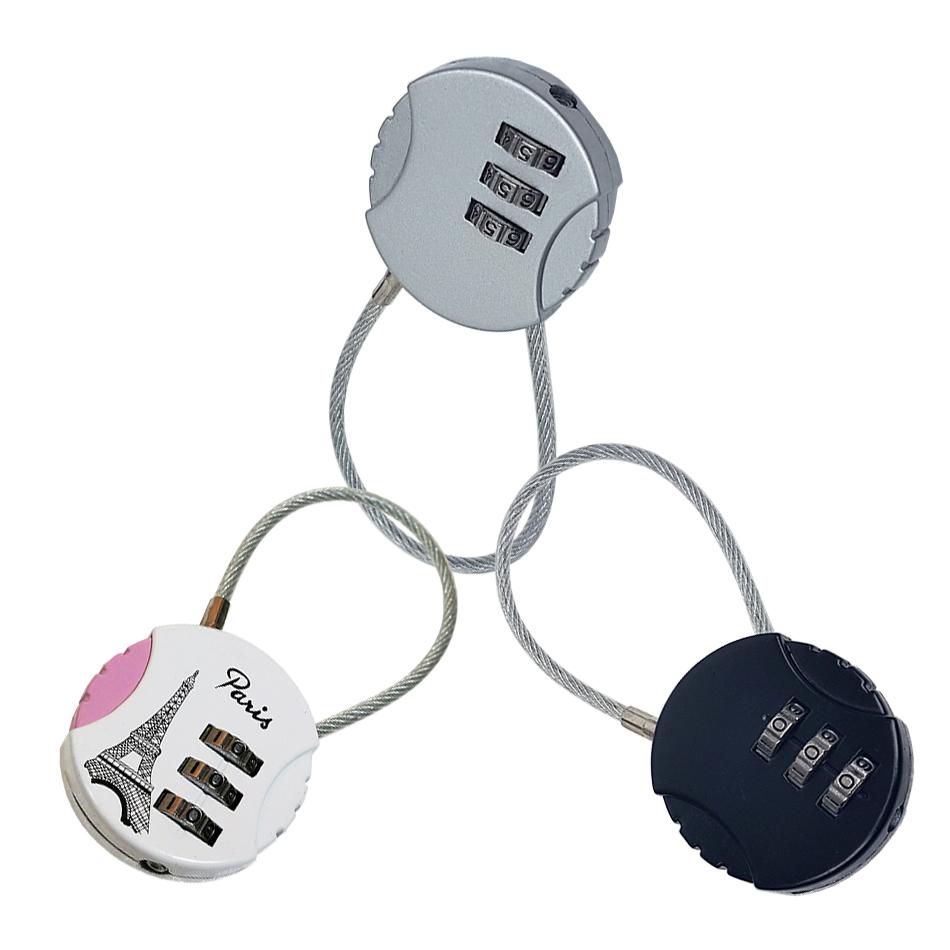 Giá Quá Tốt Để Có Bộ 3 Cái ổ Khóa Tròn Mini Loại Dây Cáp Mật Mã 3 Số TL528 Giá Quá Tốt Để Có Bộ 3 Cái ổ Khóa Tròn Mini Loại Dây Cáp Mật Mã 3 Số TL528