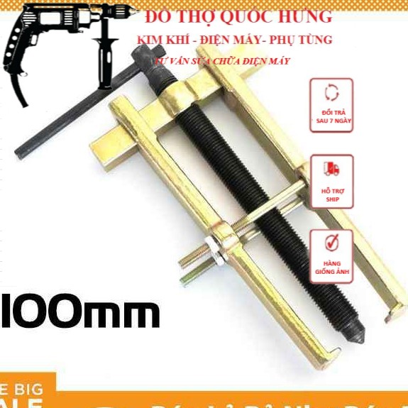 Vam cảo 2 càng đa năng tháo vòng bi, bánh răng, cảo bạc đạn 2 càng 100mm useful-3r bach hoa minh diep