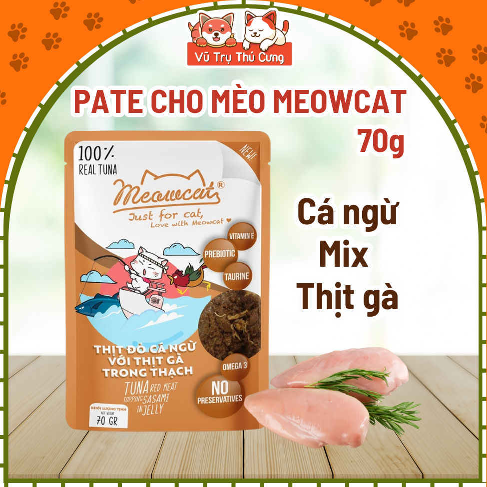Combo 10 gói Pate Meowcat 70g cho Mèo
