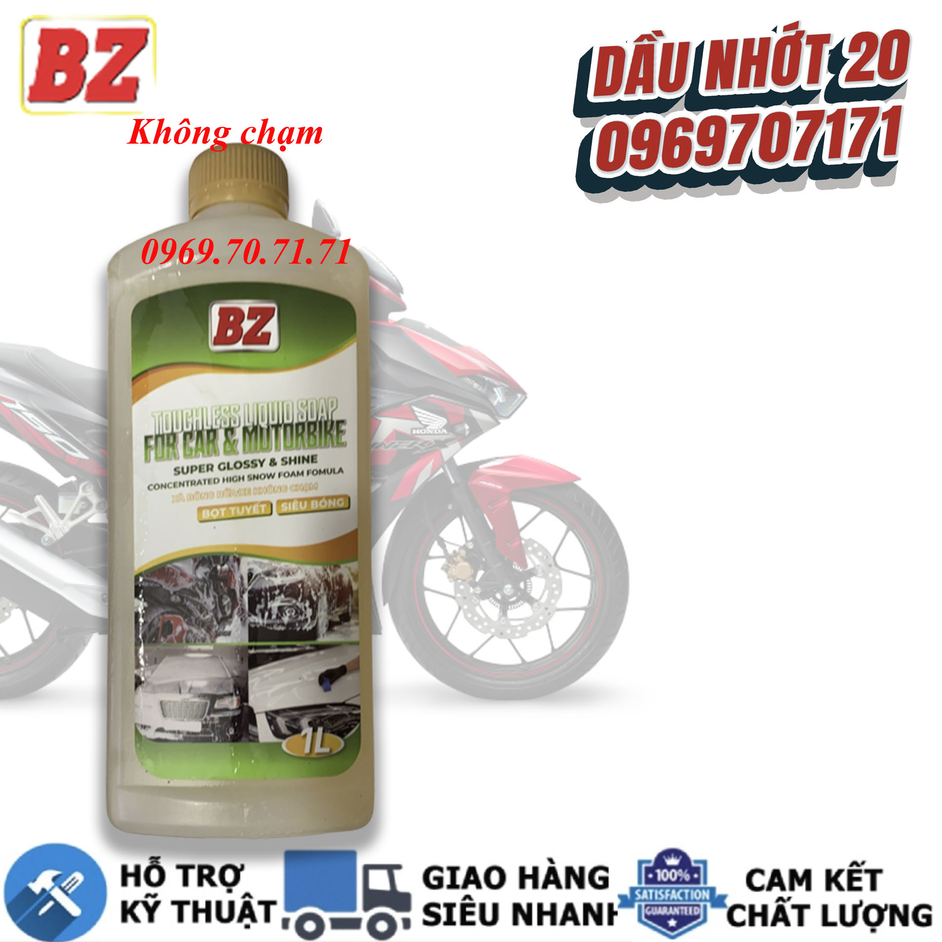 Combo Nước rửa xe bz, Nước rửa xe không chạm BZ
