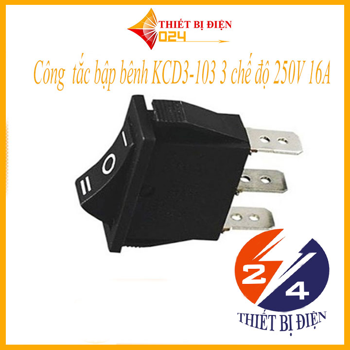 Công  tắc bập bênh KCD3-103 3 chế độ 250V 16A