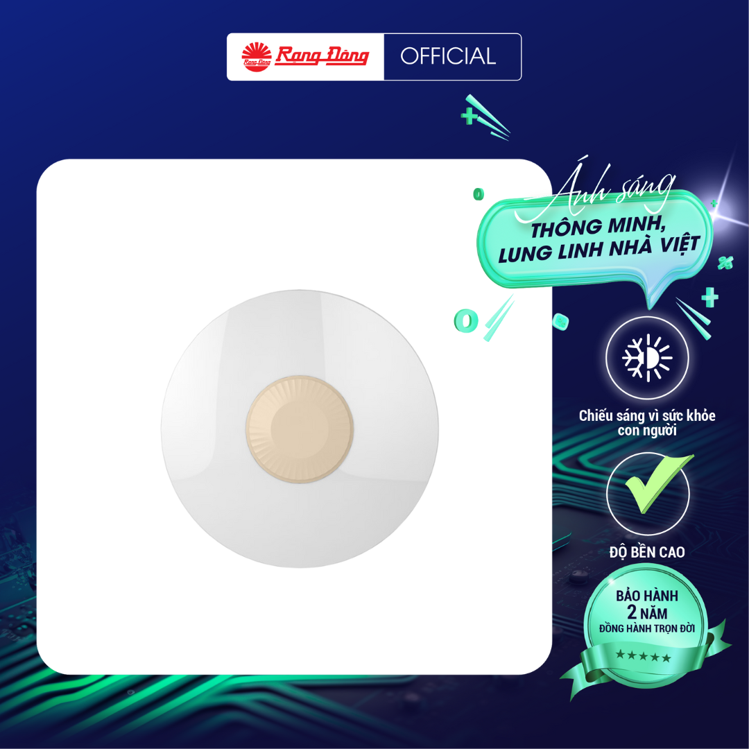 Đèn led ốp trần, đèn trang trí, đèn gắn nổi, đèn đổi màu - rạng đông model: ln26 18w, 25w, 36w