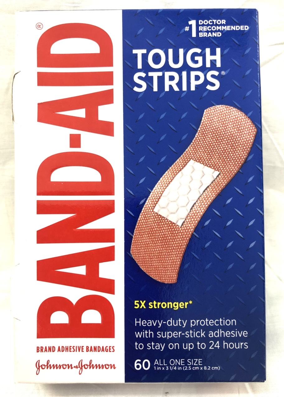 COM BO 1 HỘP BĂNG CÁ NHÂN BAND-AID TOUGH STRIPS Siêu dính - 60M +8M BĂNG FLEXIBLE FABRIC