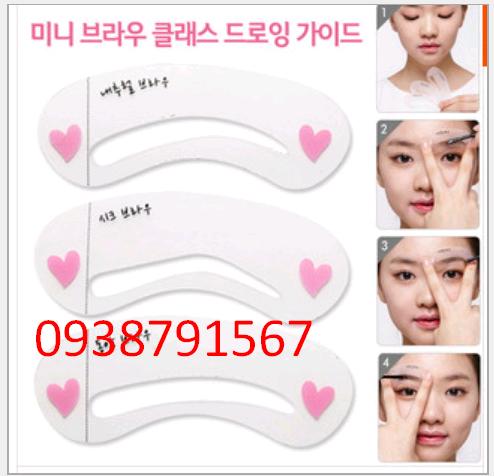 [HCM]KHUÔN VẼ LÔNG MÀY 3 KIỂU MINI KOREA