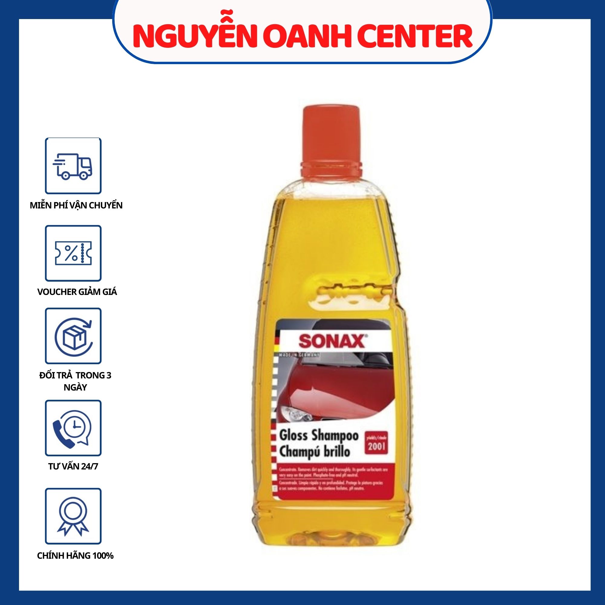 Nước Rửa Xe Sonax Gloss Shampoo 1lit/Germany