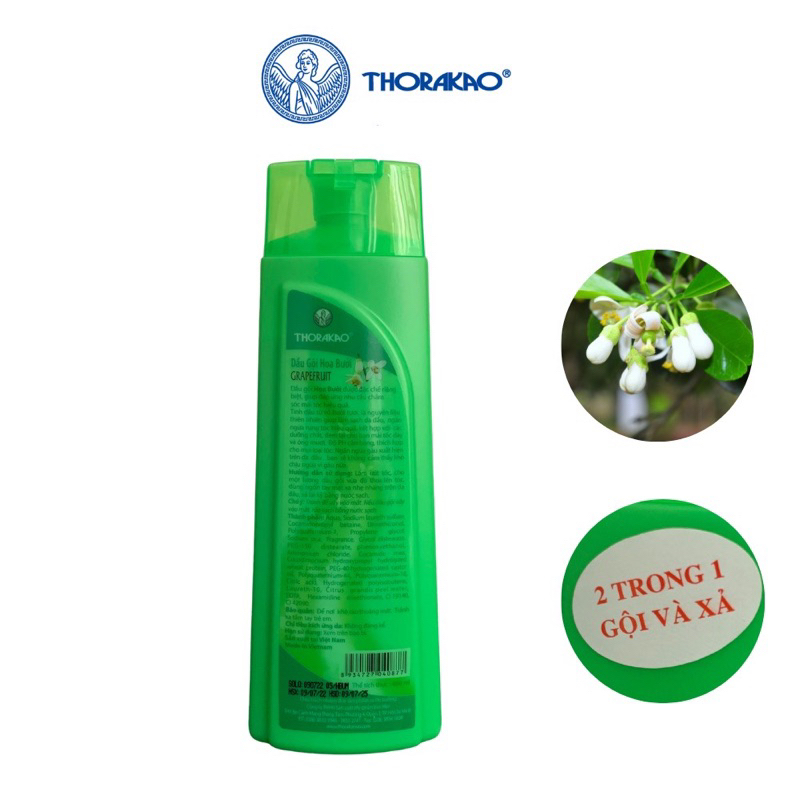 Dầu Gội Và Xả Hoa Bưởi Thorakao 400ml